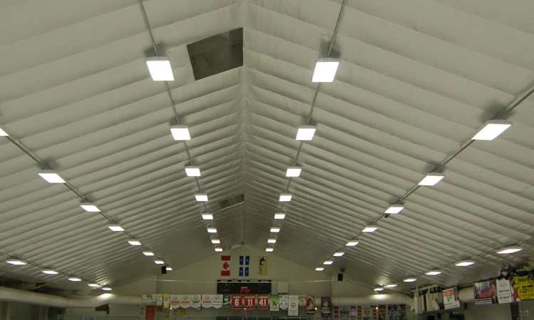 Reflective insulation roofing, perfect for playing ice hockey.