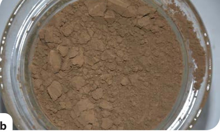Figure 1: Ashes used in the FA-VIP study. a = Fly ash from hard coal. b = Fly ash from brown coal. c = Rice husk ash.